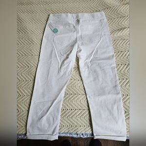 Womens pull on jeans, white, size 8